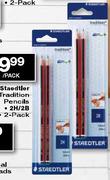Staedtler Tradition Pencils 2H/2B-2-pack per pack