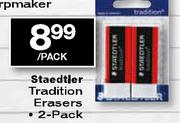 Staedtler Tradition Erasers-2-pack per pack