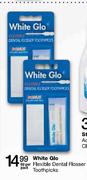 White Glo Flexible Dental Flosser Toothpicks-60 per pack