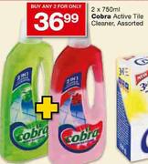 Cobra Active Tile Cleaner Assorted-2x750ml
