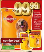 Pedigree Dog Food Assorted Each-8kg/7kg & Pedigree Dog Food Pouches Assorted-2x100g