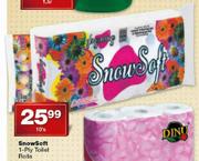 Snowsoft 1-Ply Toilet Rolls-10's