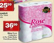 Dinu Rose Collection 2-Ply Toilet Rolls-9's