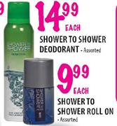 Shower To Shower Deodorant Assorted