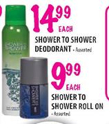 Shower To Shower Roll On Assorted