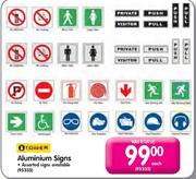 Towek Aluminium Signs-Each
