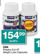 USN Phedra-Cut XT Weight Loss Capsules-2x30's
