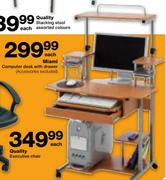 Miami Computer Desk with Drawer