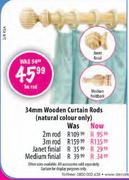 34mm Wooden Curtain Medium Finial