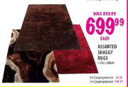 Shaggy Rugs Assorted-136x200cm Each