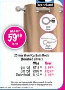 25mm Steel Curtain Rod-1m