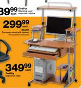 Miami Computer Desk with Drawer
