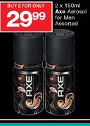 Axe Aerosol for Men Assorted-2 x 150ml