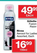 Nivea Aerosol for Ladies Assorted, Each-150ml