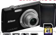 Nikon Coolpix S2500 Camera+Bag+4GB SDHC Memory Card