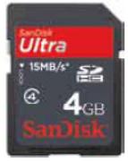 SanDisk 4GB SDHC Ultra Memory Card