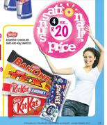Nestle Assorted Chocolate Bars & Smarties-4x40g