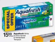 Aquafresh White & Shine Herbal & Herbal Base Twinpack-2x100ml 