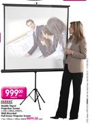  Parrot Wall Mounted Pull Down Projector Screen-1500x1500mm