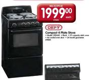 Defy Compact 4 Plate Stove-DSS440