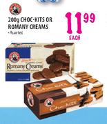 Bakers Choc-Kits-200gm or Romany Creams Each