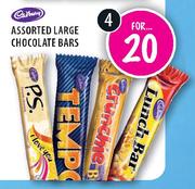 Cadbury Assorted Large Chocolate Bars-4's