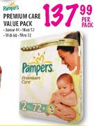 Pampers Premium Care Value Pack Junior 44's Per Pack