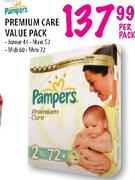 Pampers Premium Care Value Pack Maxi 52's Per Pack