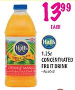 Hall's Concentrated Fruit Drink-1.25Ltr