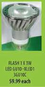 Flash 1x3W LED GU10-XLED1 3GU10C-Each