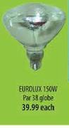Eurolux 150W Par 38 Globe-Each