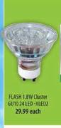 Flash 1.8W Cluster GU10 24LED-XLED2