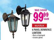Eurolux 6 Panel Downface Lantern-Each