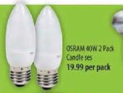 Osram 40W 2 pack Candle Set-Per pack