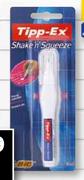 Tipp-Ex Shake 'n' Squeeze Correction Pen-each