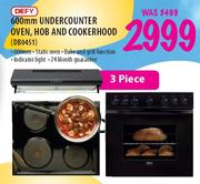 Defy 600mm Undercounter Oven, Hob and Cookerhood (DB0451)