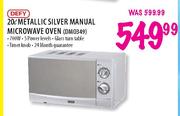 Defy Metallic Silver Manual Microwave Oven-20 Ltr (DMO349)