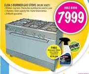 Elba 5 Burner Gas Stove (01/9CX827) + Free Welmann 250ml Gas Cleaner