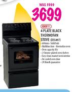 Defy 4 Plate Black Thermofan Stove (DSS497)