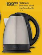 Platinum Stainless Steel Cordless Kettle-1.7l Each