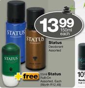 Status Deodorant-150ml Each