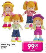 60cm Rag Dolls Assorted-Each