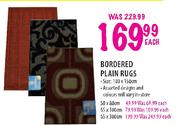 Bordered Plain Rugs-65 x 100cm each