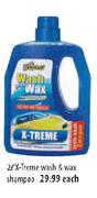 X-Treme Wash & Wax Shampoo-2 Ltr each
