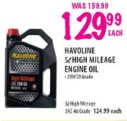 Havoline High Mileage Engine Oil (20W50 Grade)-5 Ltr each