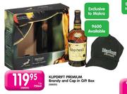Klipdrift Premium Brandy & Cap In Gift Box-1x750ml