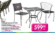 Terrase Leisure Roma Wrought Iron Square Table