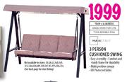 Mainstays 3 Person Cushioned Swing