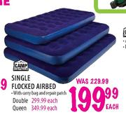 Camp Master Single Flocked Airbed-Each