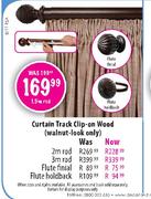 Curtain Track Clip-on Wood-1.5m rod